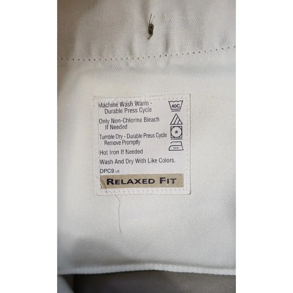 Dockers Pants Mens Khaki Relaxed Fit Pleated Size W36xL28